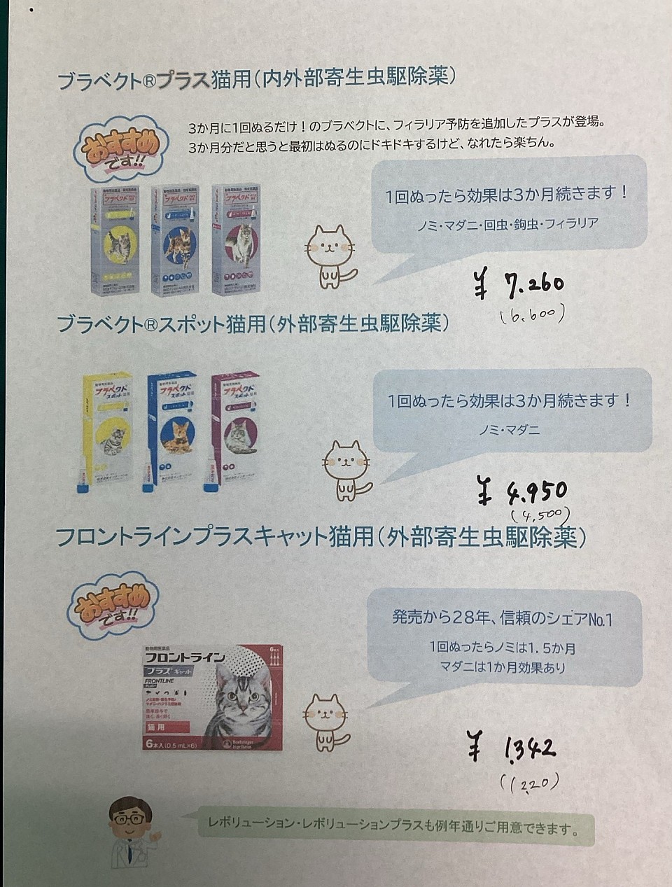 猫の内部外部寄生虫